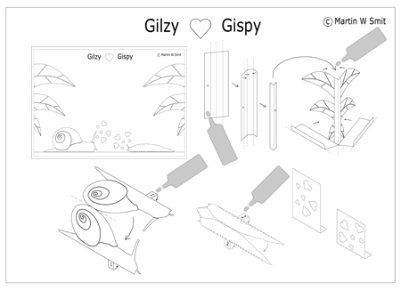 Gilzy and Gispy Paper Model 1